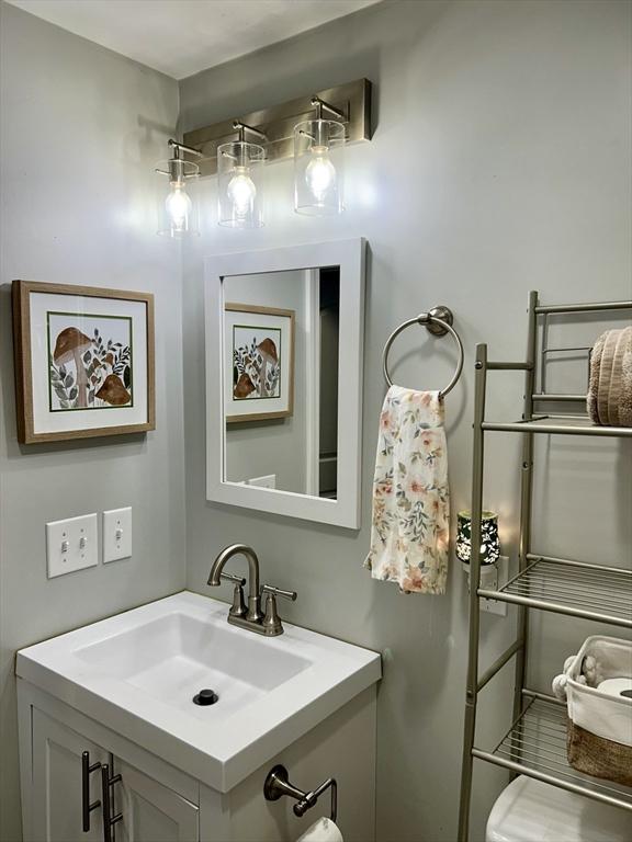 1 Sunderland Ter, Worcester, MA 01604 - half bath with vanity