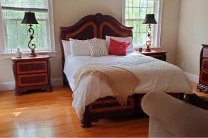 bedroom featuring hardwood / wood-style flooring