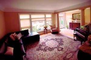 living room with hardwood / wood-style floors