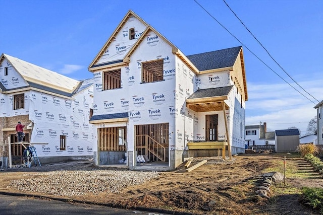 view of unfinished property