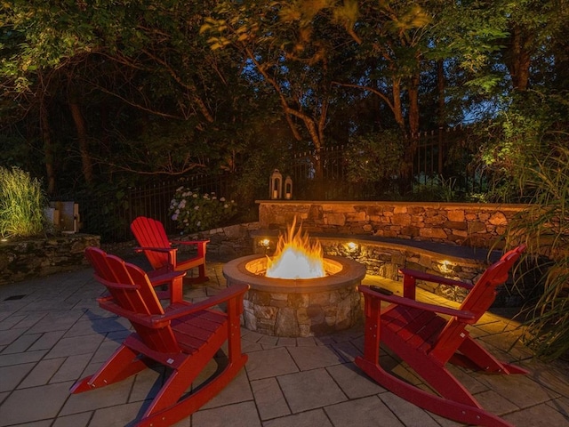 17 Olde Hickory Path, Westborough, MA 01581 - view of patio / terrace featuring a fire pit