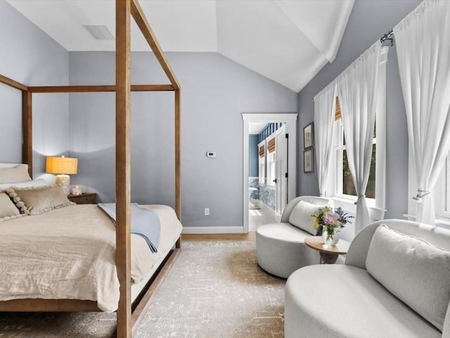 35 Forster Rd, Manchester, MA 01944 - bedroom featuring lofted ceiling and wood finished floors