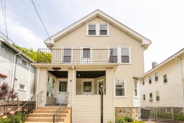 57 Ardale St, Boston, MA 02131 - view of front of property with a balcony and a porch