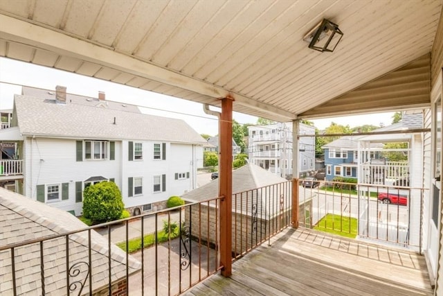57 Ardale St, Boston, MA 02131 - wooden deck with a residential view