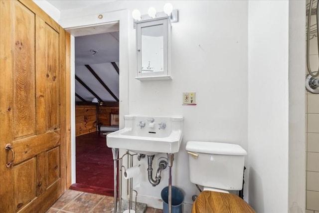 bathroom with a sink and toilet
