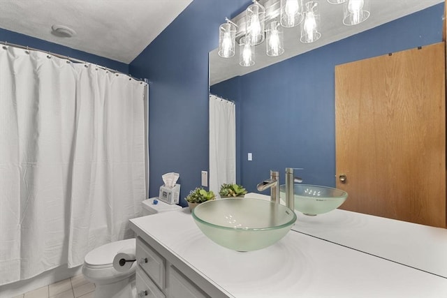 23 Mulholland Dr, Ipswich, MA 01938 - bathroom featuring vanity, tile patterned flooring, and curtained shower
