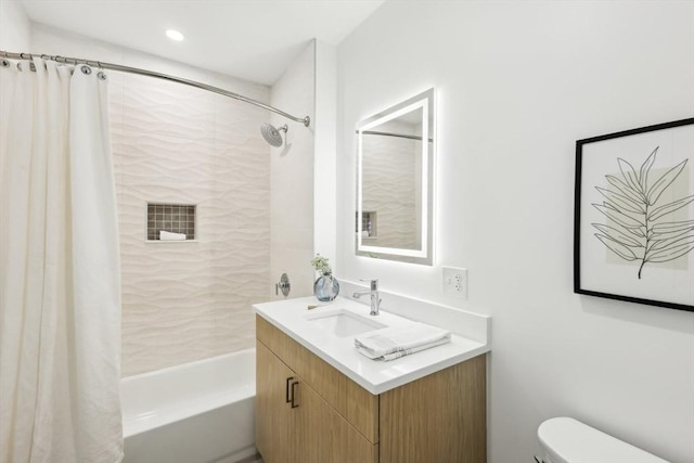 236-256 Dorchester St Unit 201, Boston, MA 02127 - bathroom featuring vanity and shower / bath combination with curtain