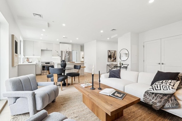 236-256 Dorchester St Unit 201, Boston, MA 02127 - living room featuring recessed lighting