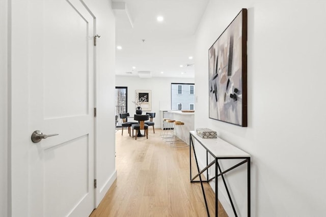 236-256 Dorchester St Unit 201, Boston, MA 02127 - corridor featuring light wood-style floors and recessed lighting