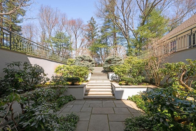 135 Marsh St, Belmont, MA 02478 - view of patio / terrace with stairway