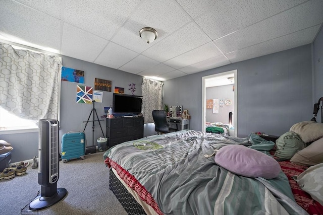 48 Rocliffe St, Fall River, MA 02723 - carpeted bedroom with a paneled ceiling