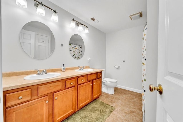 47 Fenwick Cir, Methuen, MA 01844 - full bath featuring double vanity, tile patterned flooring, and a shower with curtain