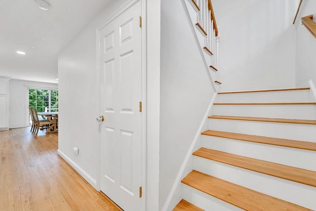 47 Fenwick Cir, Methuen, MA 01844 - staircase with wood finished floors and recessed lighting