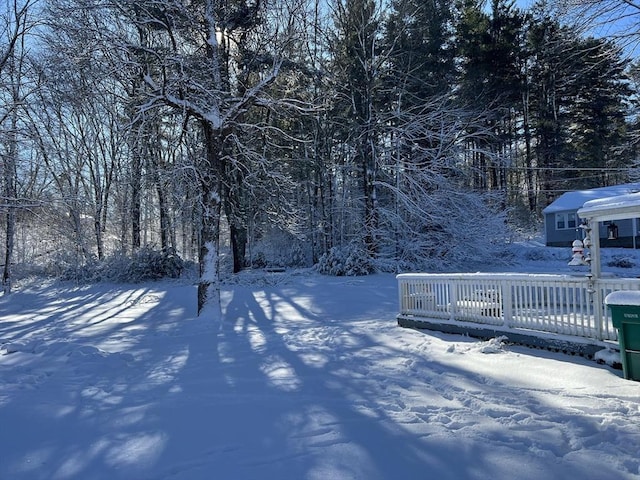 view of snowy yard