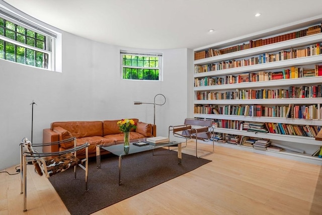 175 Commonwealth Ave Unit A, Boston, MA 02116 - living area featuring plenty of natural light, wood finished floors, and recessed lighting