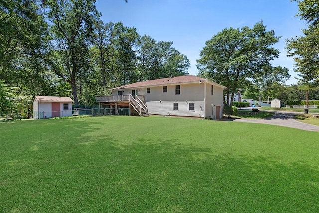 171 Taft Rd, Wilmington, MA 01887 - rear view of property with stairway and a wooden deck