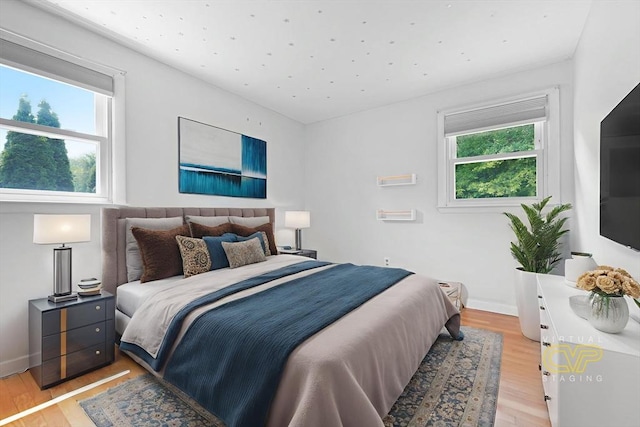 101 Alpha St, Dartmouth, MA 02747 - bedroom featuring multiple windows, light wood-style flooring, and baseboards