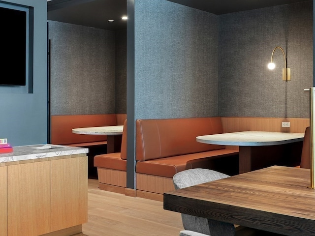 dining room featuring light hardwood / wood-style flooring