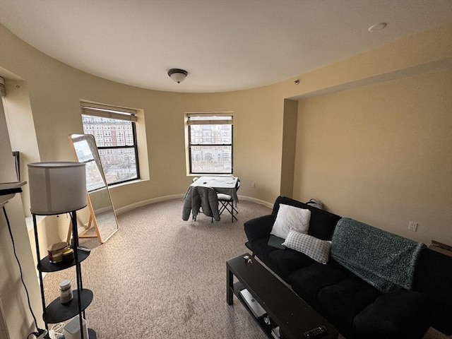 view of carpeted living room