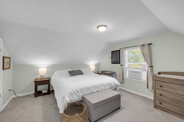 1 Walter St, Worcester, MA 01609 - bedroom featuring lofted ceiling, light colored carpet, and cooling unit