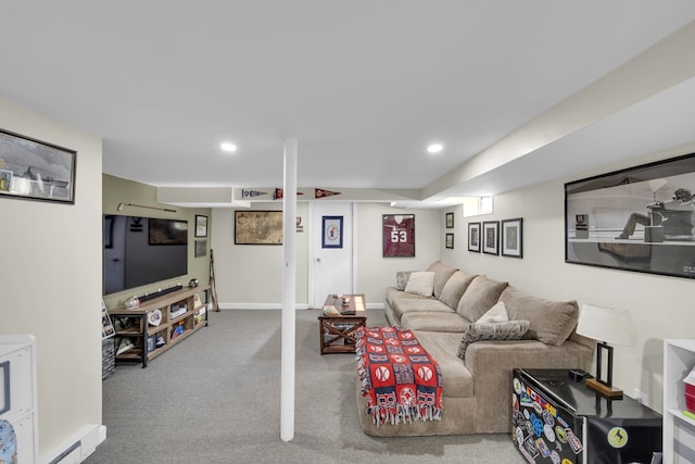 1 Walter St, Worcester, MA 01609 - living room with carpet floors and recessed lighting