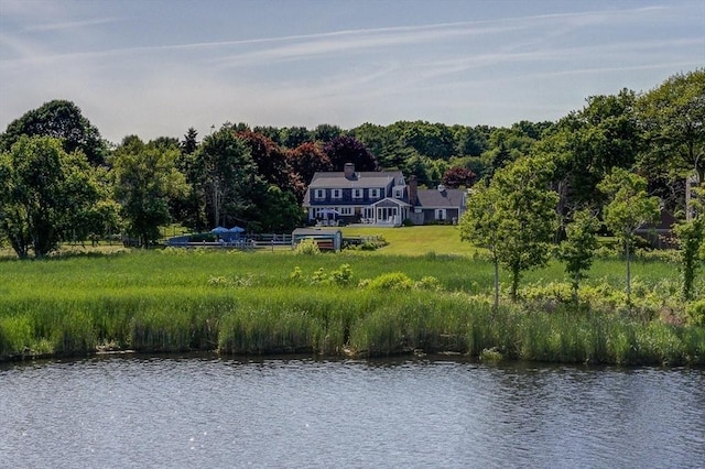 47 Fallon Dr, Westport, MA 02790 - water view with a heavily wooded area