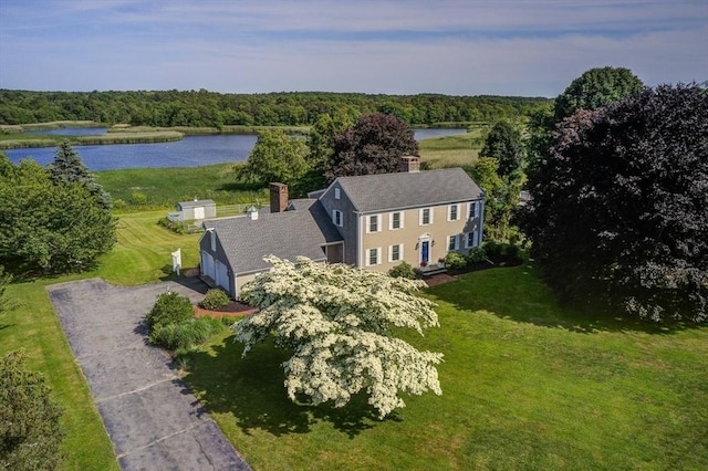47 Fallon Dr, Westport, MA 02790 - view from above of property with a large body of water