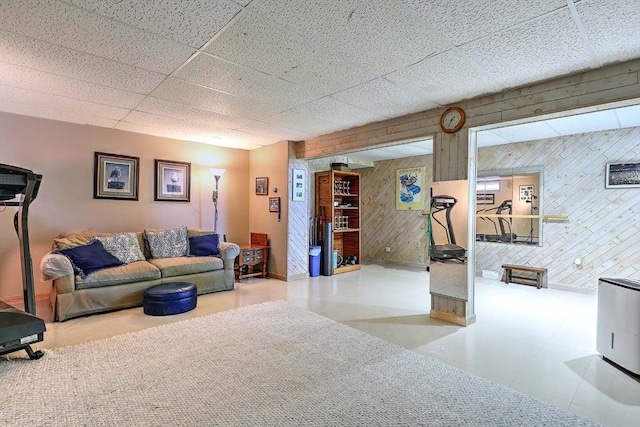 47 Fallon Dr, Westport, MA 02790 - living area featuring wooden walls and baseboards