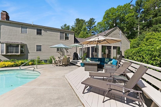 7 Stoney Hill Rd, Mattapoisett, MA 02739 - outdoor pool with outdoor dining area, outdoor lounge area, and a patio area