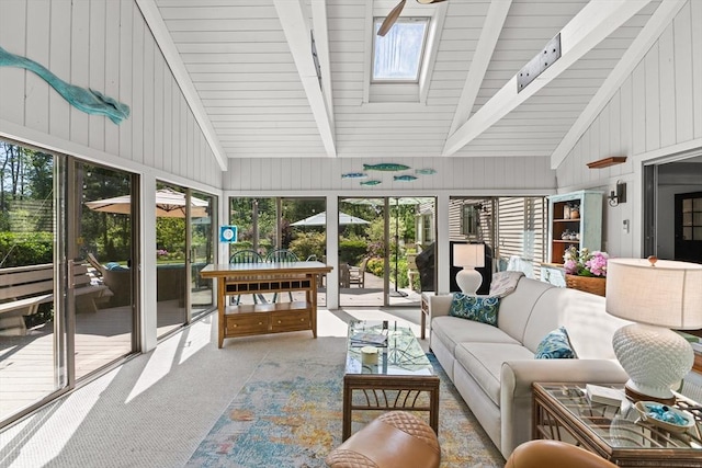 7 Stoney Hill Rd, Mattapoisett, MA 02739 - sunroom / solarium featuring an outdoor hangout area and a skylight