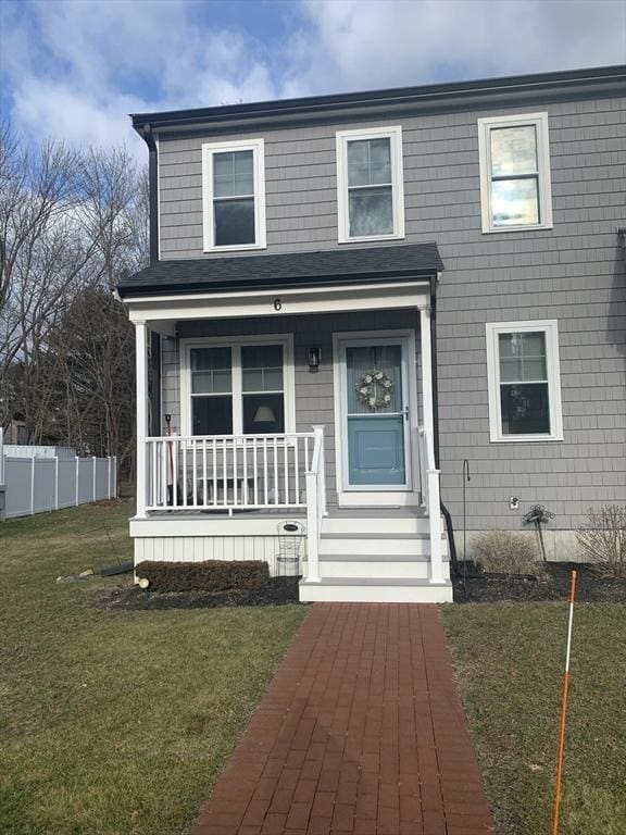 55 Plymouth St Unit B6, Whitman, MA 02382 - view of front of property featuring covered porch
