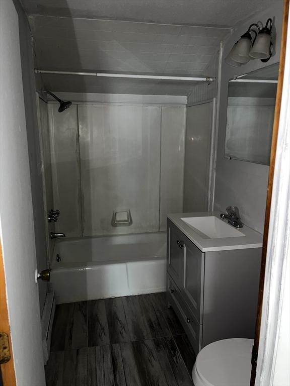 52-54 Campechi St, Springfield, MA 01104 - full bathroom featuring vanity, shower / washtub combination, toilet, and wood finish floors