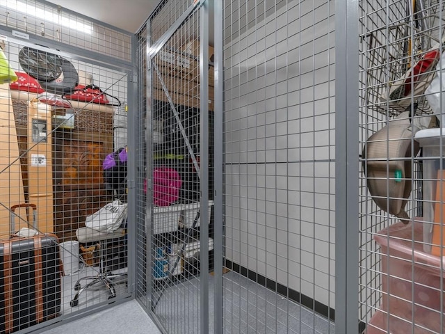 view of storage room