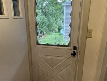 view of doorway to outside