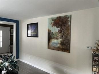 hallway with baseboards