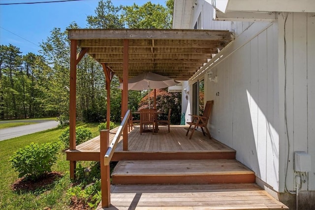 42 Beechwood Dr, Mashpee, MA 02649 - view of wooden terrace