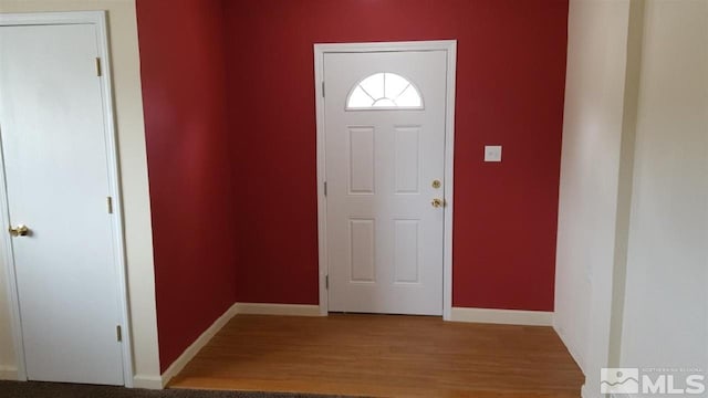 foyer entrance featuring light hardwood / wood-style flooring