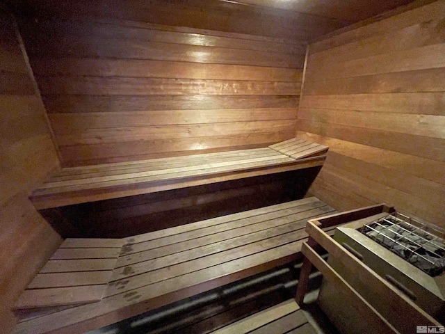 view of sauna