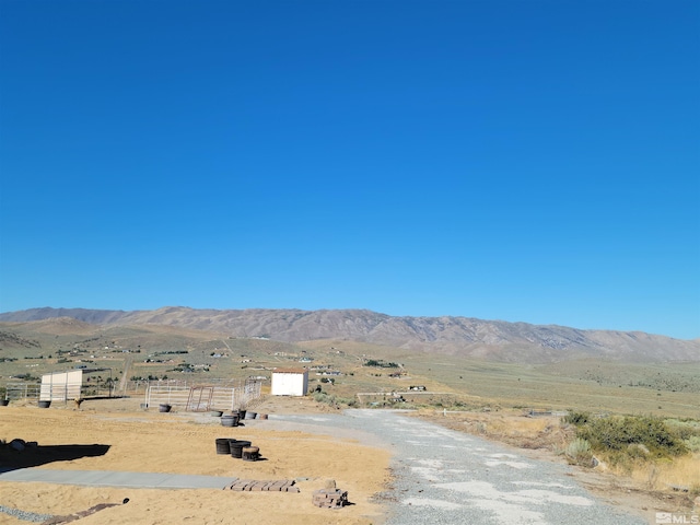 mountain view with a rural view