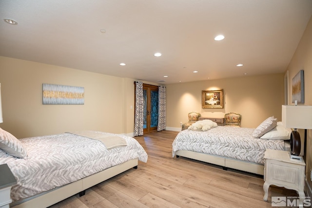 bedroom featuring light hardwood / wood-style floors