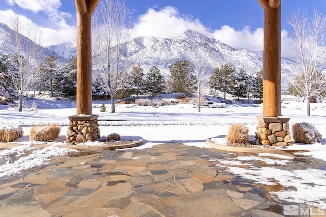 exterior space with a mountain view