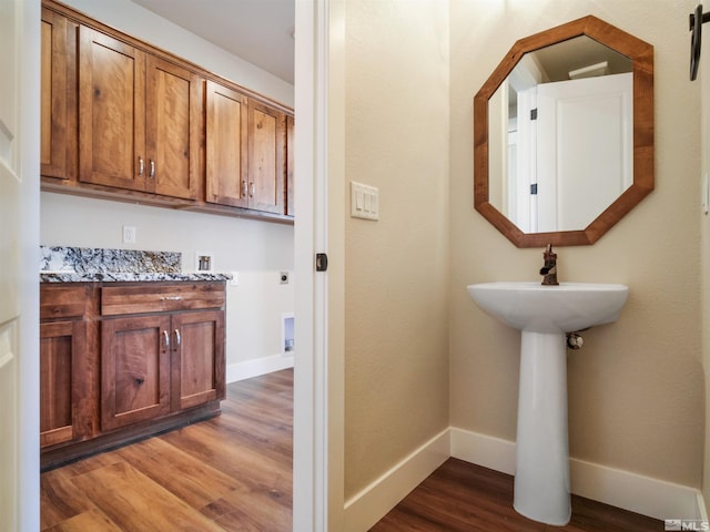 bathroom featuring hardwood / wood-style floors