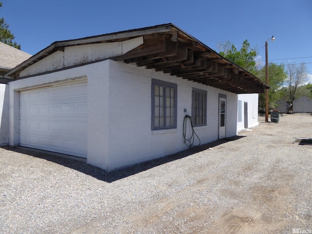 view of home's exterior featuring a garage