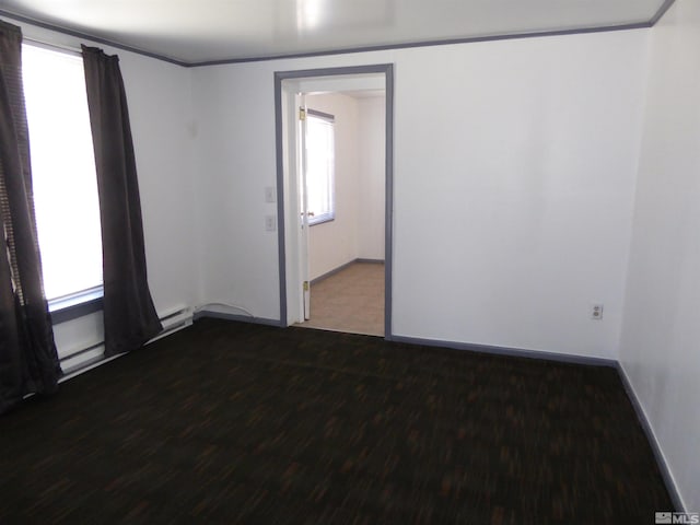 unfurnished room featuring dark hardwood / wood-style floors