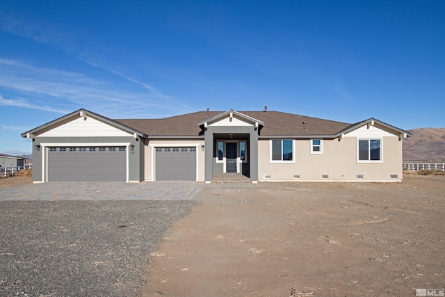 view of front of house featuring a garage