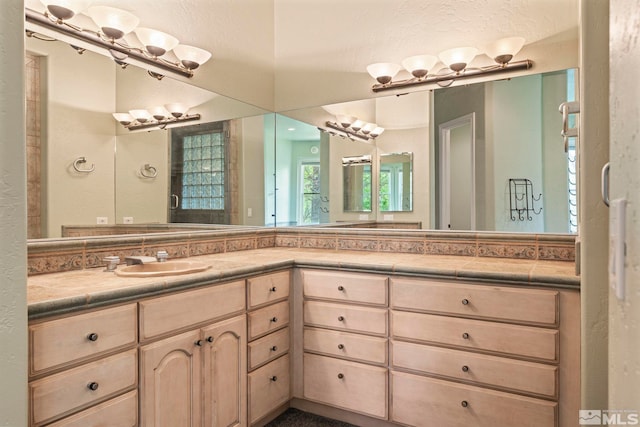 bathroom with large vanity