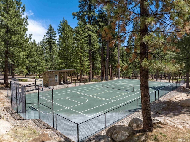 view of tennis court