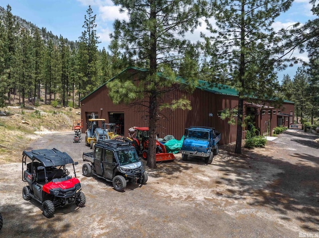 view of home's exterior with a garage