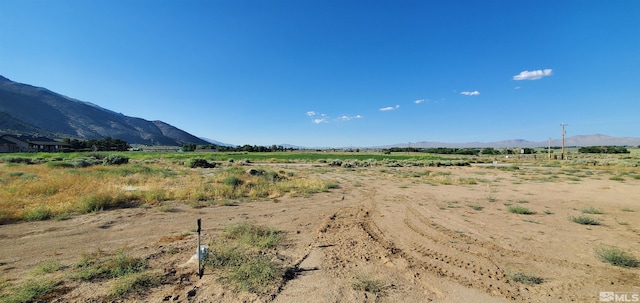 property view of mountains with a rural view