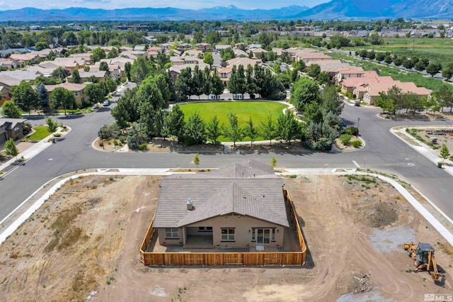 aerial view featuring a mountain view